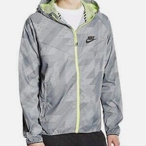 Nike Men's Printed Windrunner Full Zip Jacket XL Black windbreaker